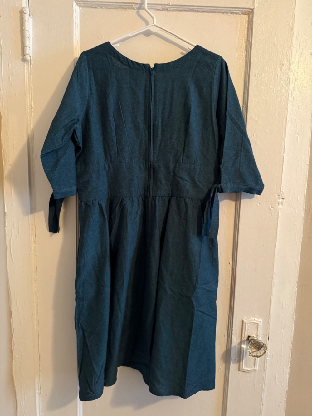 Mata Traders blue tie sleeve dress (L) - Picture 3 of 6